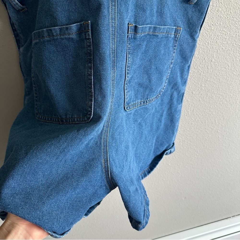 Allegra K Denim Short Overalls Medium - Picture 8 of 11